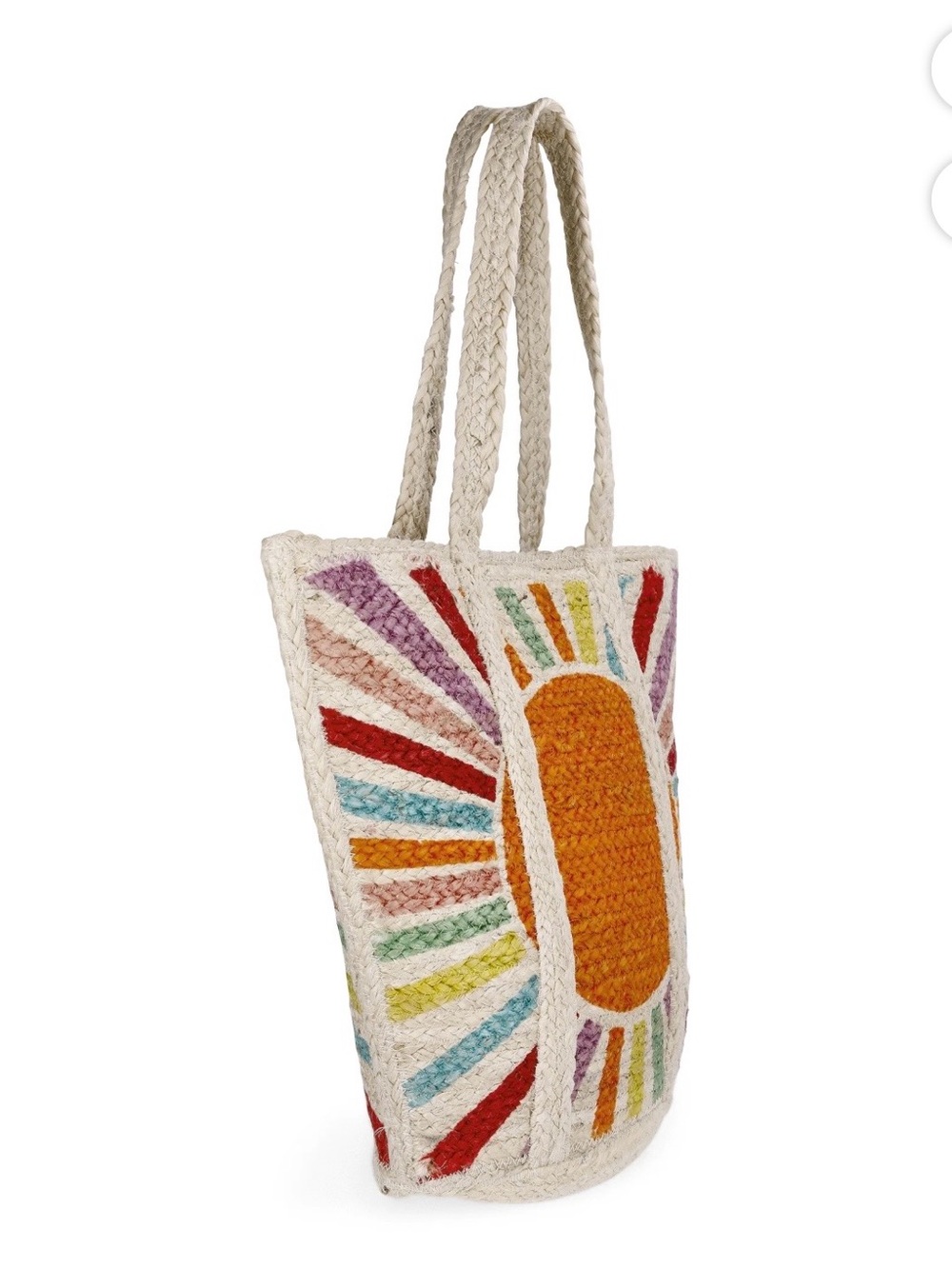 No Boundaries Women's Sun Jute Tote Bag - Picture 3 of 5